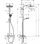 Душевая система наружного монтажа Hansgrohe Crometta E 240 27284000 Душевая система наружного монтажа Hansgrohe Crometta E 240 27284000